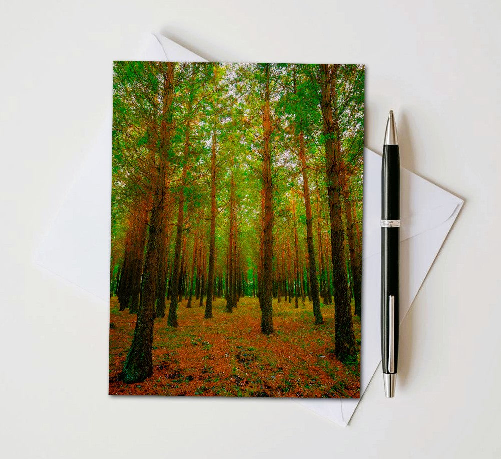 Green Forest Note Cards | Handmade Nature Stationery Set