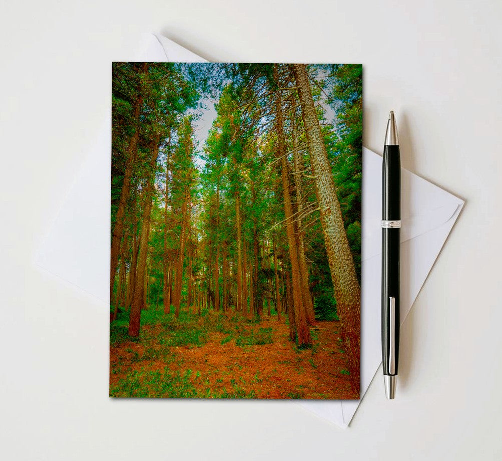 Green Forest Note Cards | Handmade Nature Stationery Set