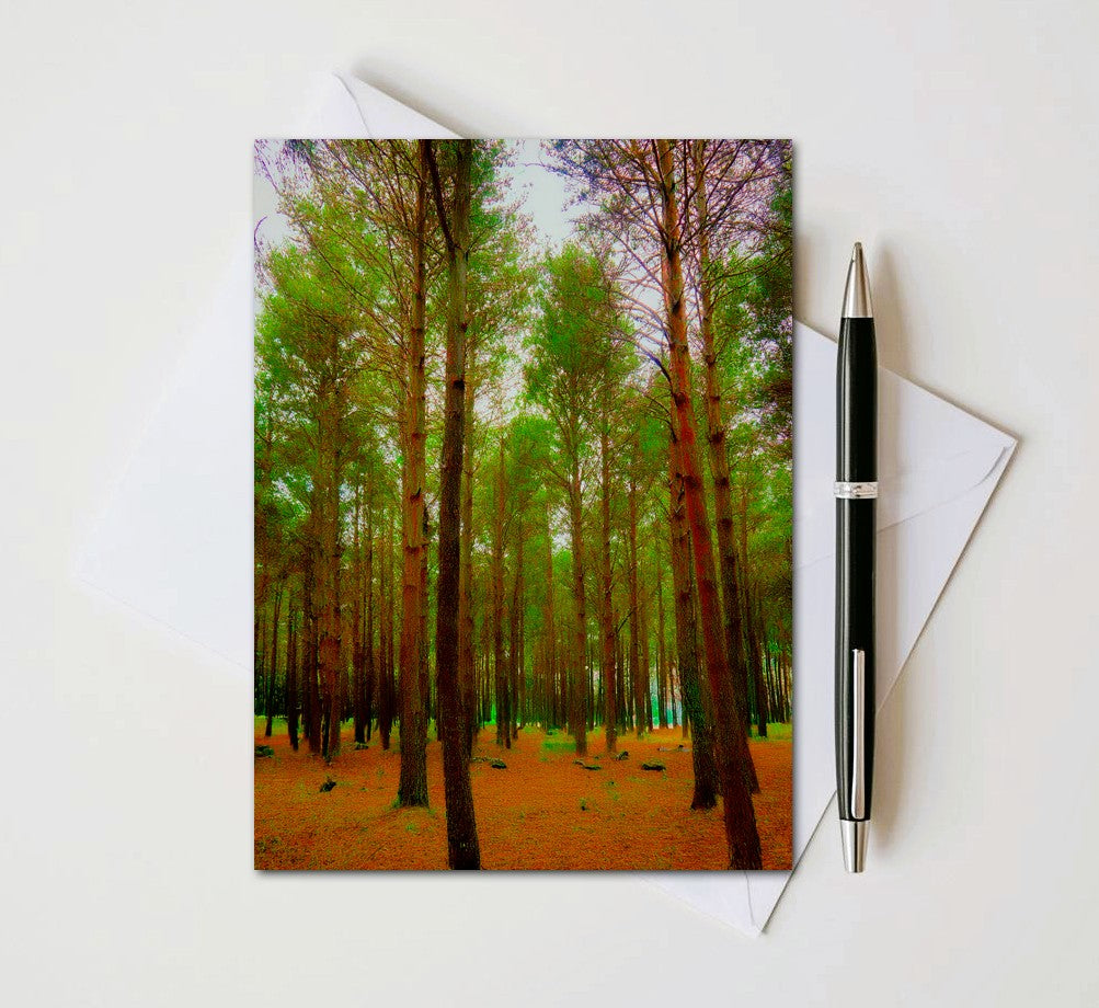 Green Forest Note Cards | Handmade Nature Stationery Set