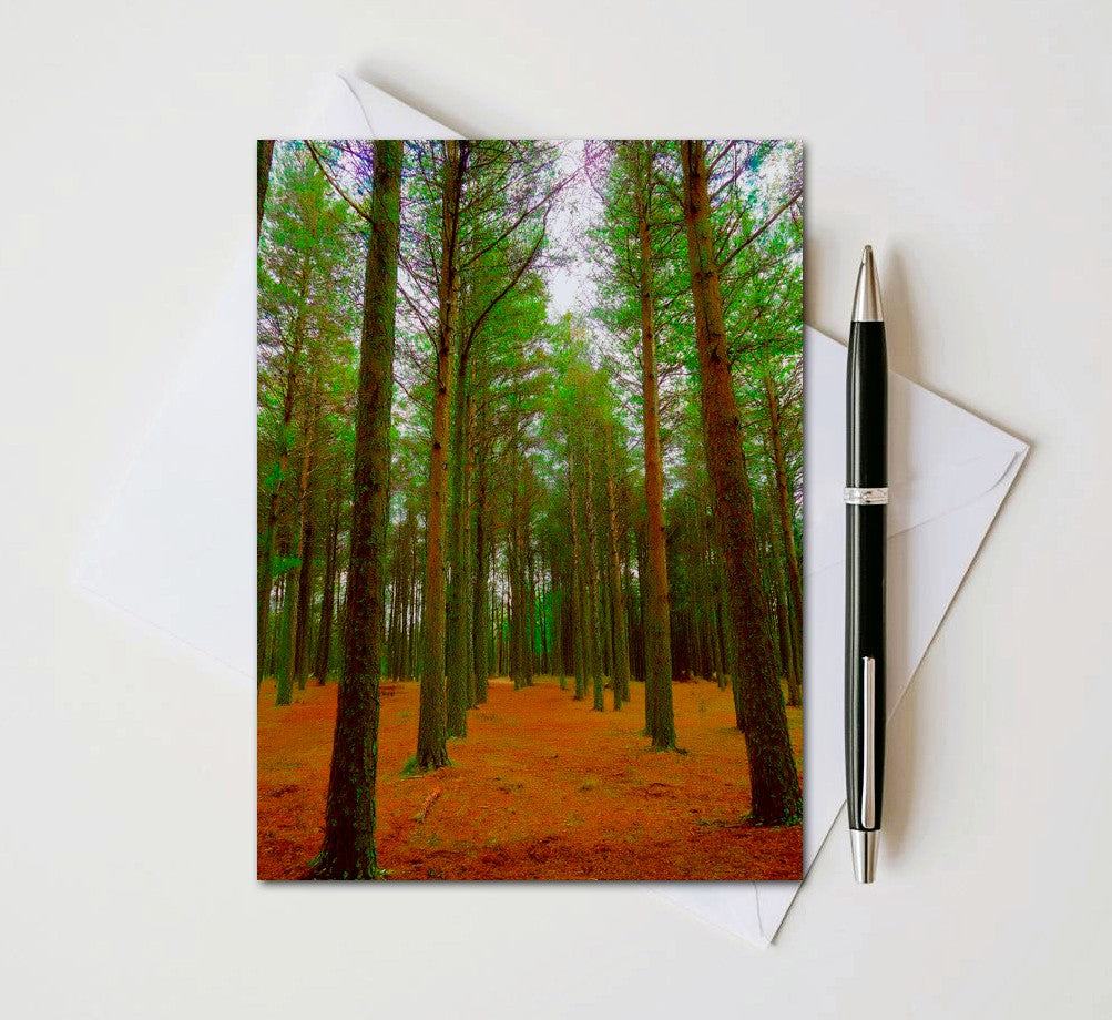 Green Forest Note Cards | Handmade Nature Stationery Set