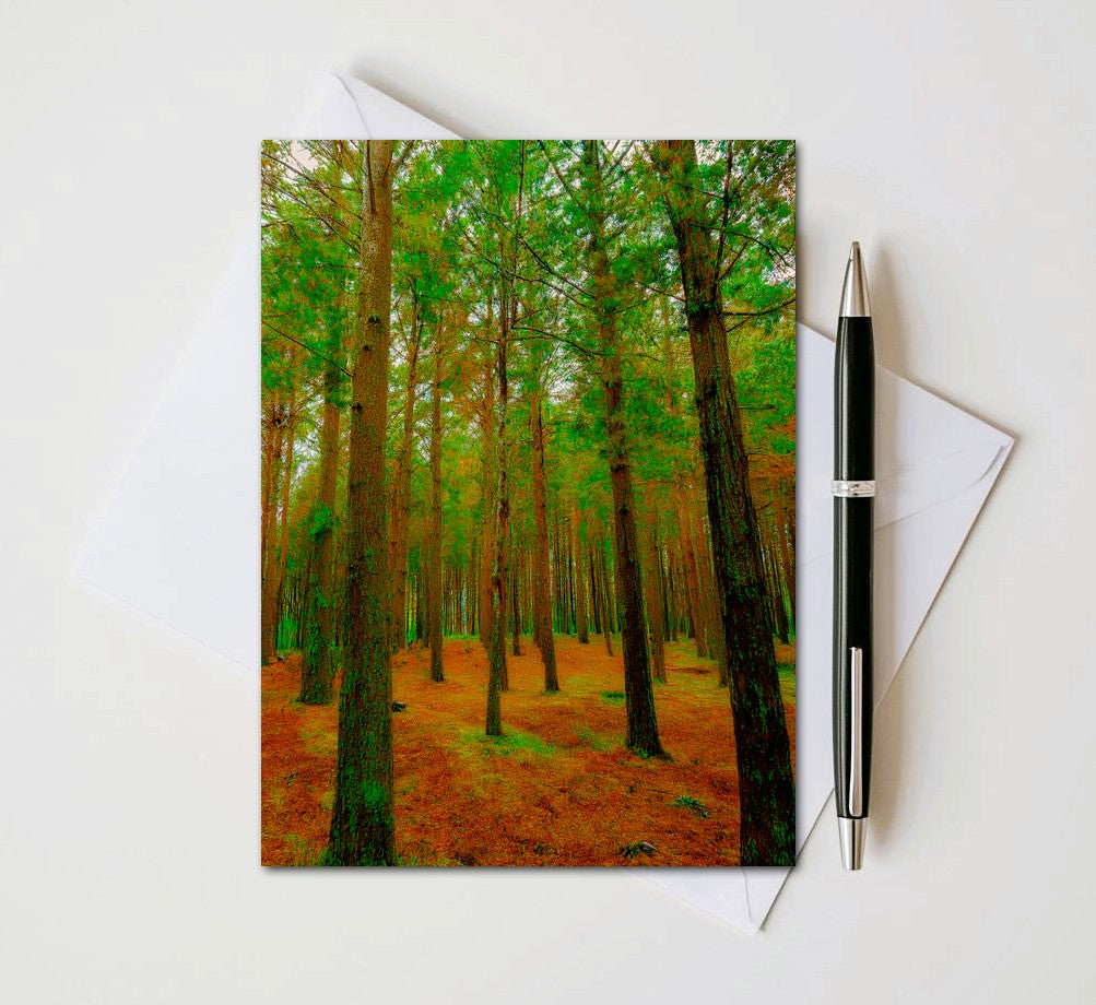 Green Forest Note Cards | Handmade Nature Stationery Set