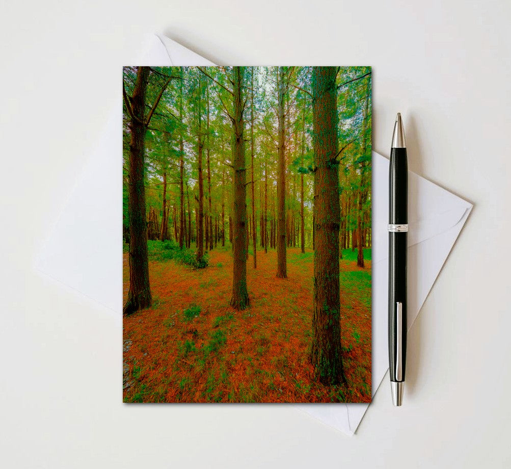 Green Forest Note Cards | Handmade Nature Stationery Set