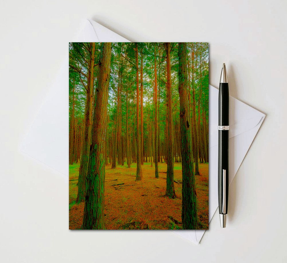 Green Forest Note Cards | Handmade Nature Stationery Set
