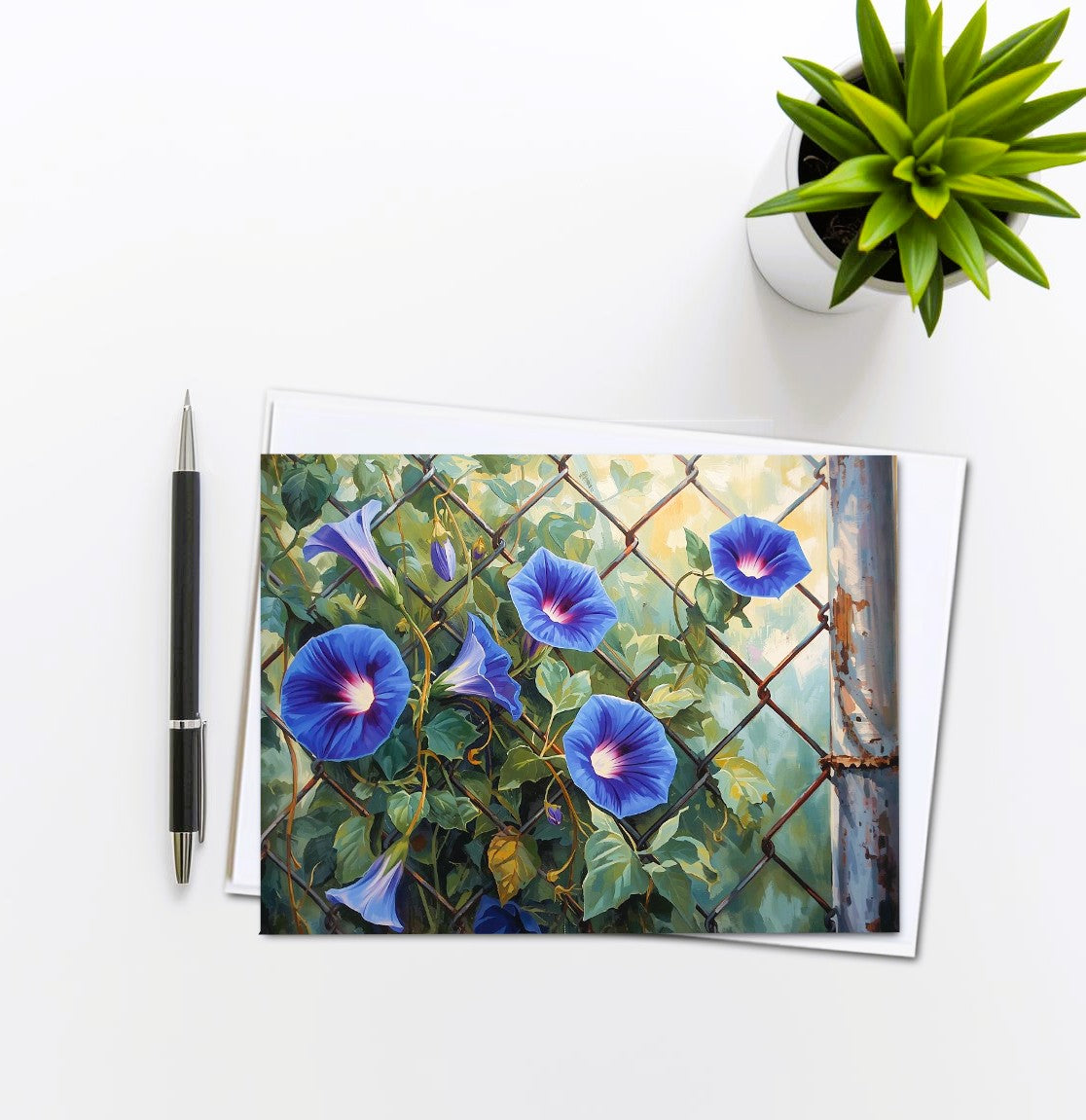 Morning Glory Note Cards | Handmade Nature Stationery Set