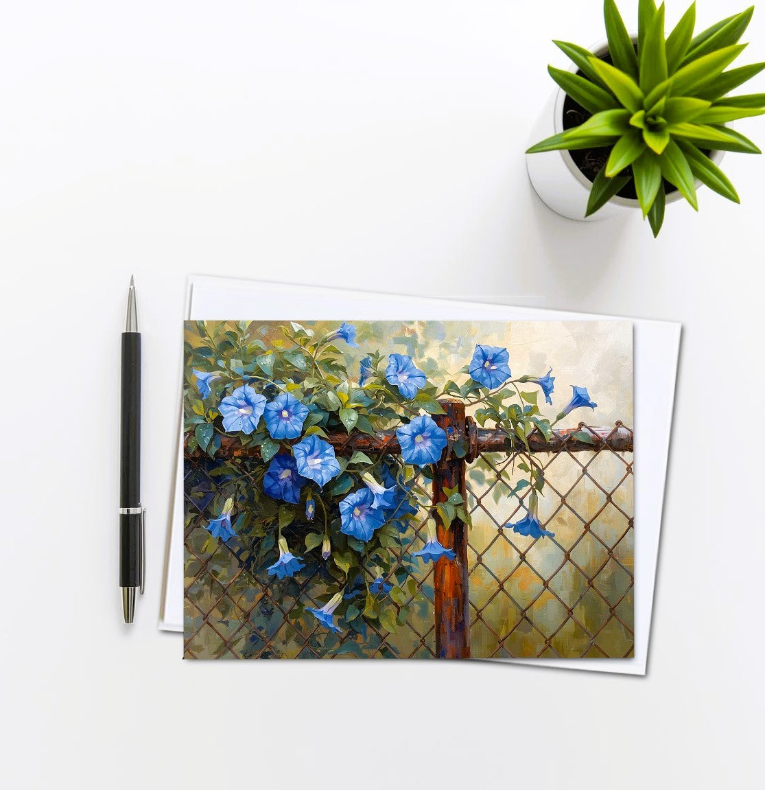 Morning Glory Note Cards | Handmade Nature Stationery Set