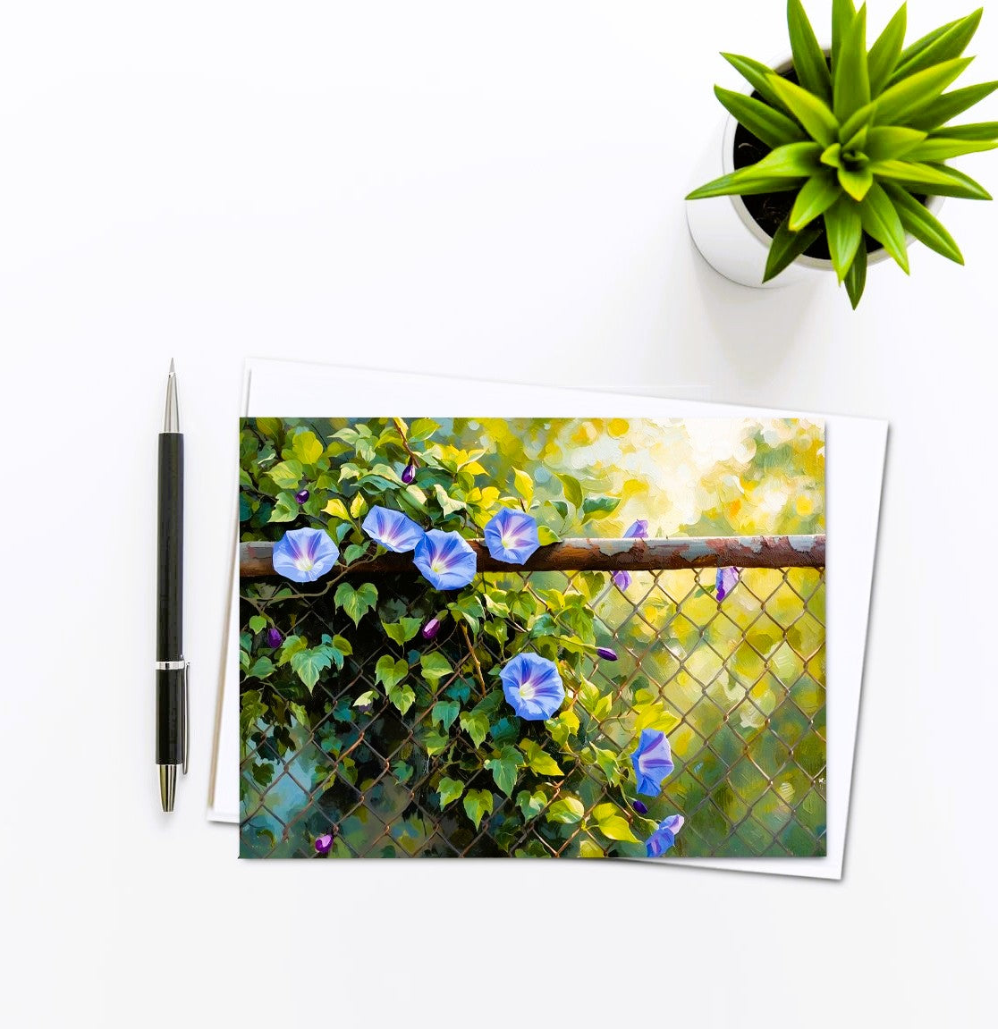 Morning Glory Note Cards | Handmade Nature Stationery Set