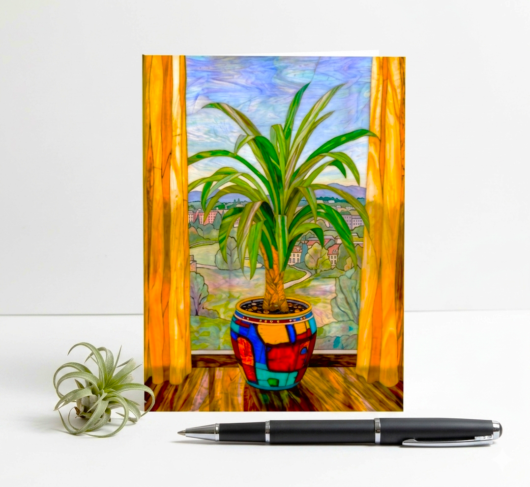 Window Plant Note Card | Handmade Nature Stationery
