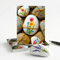 Painted Rock Note Cards | Handmade Nature Stationery Set