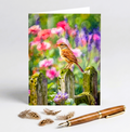 Songbird Visitor Note Card | Handmade Nature Stationery