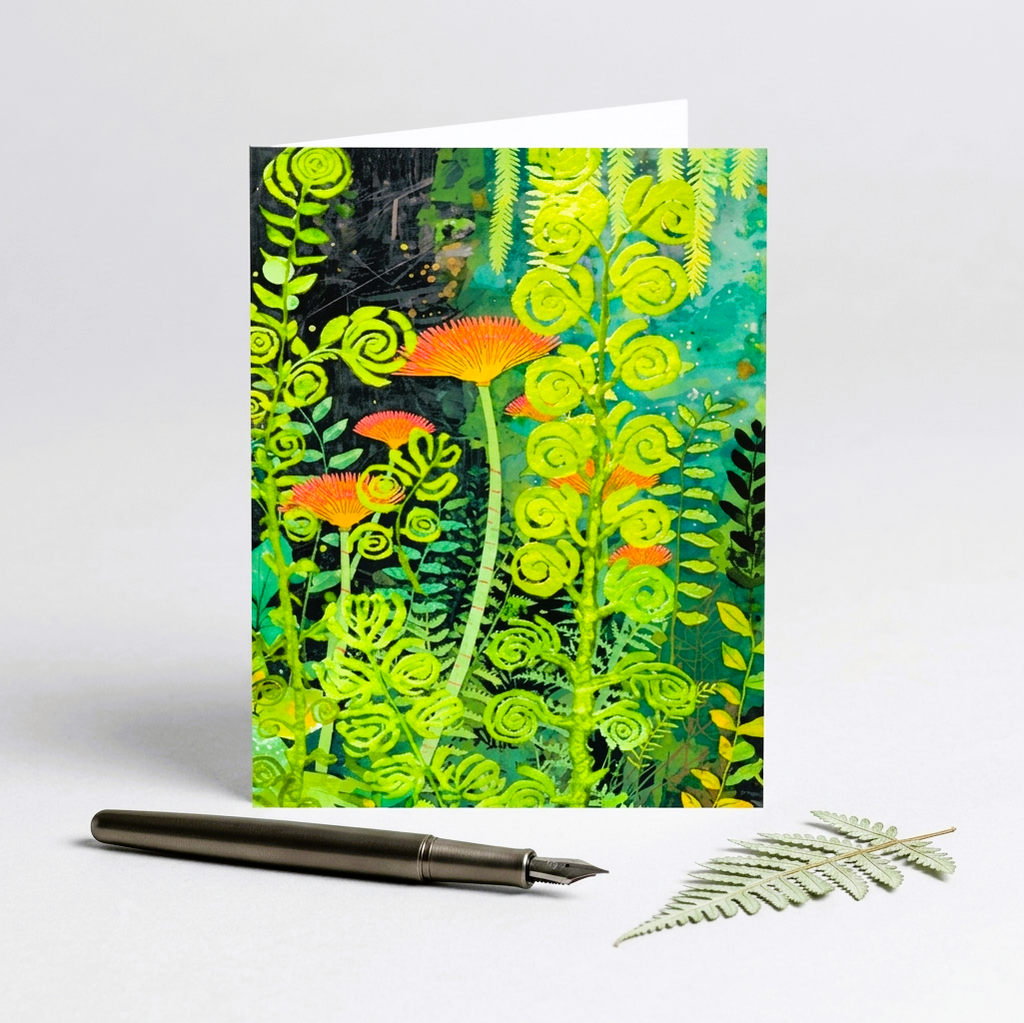 Forest Ferns Note Card | Handmade Nature Stationery