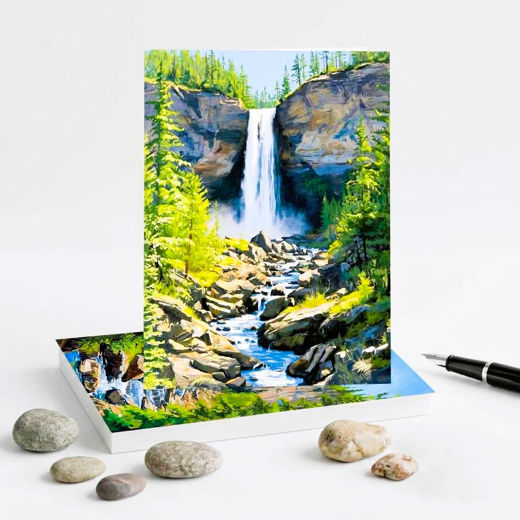 Waterfall Note Cards | Handmade Nature Stationery Set
