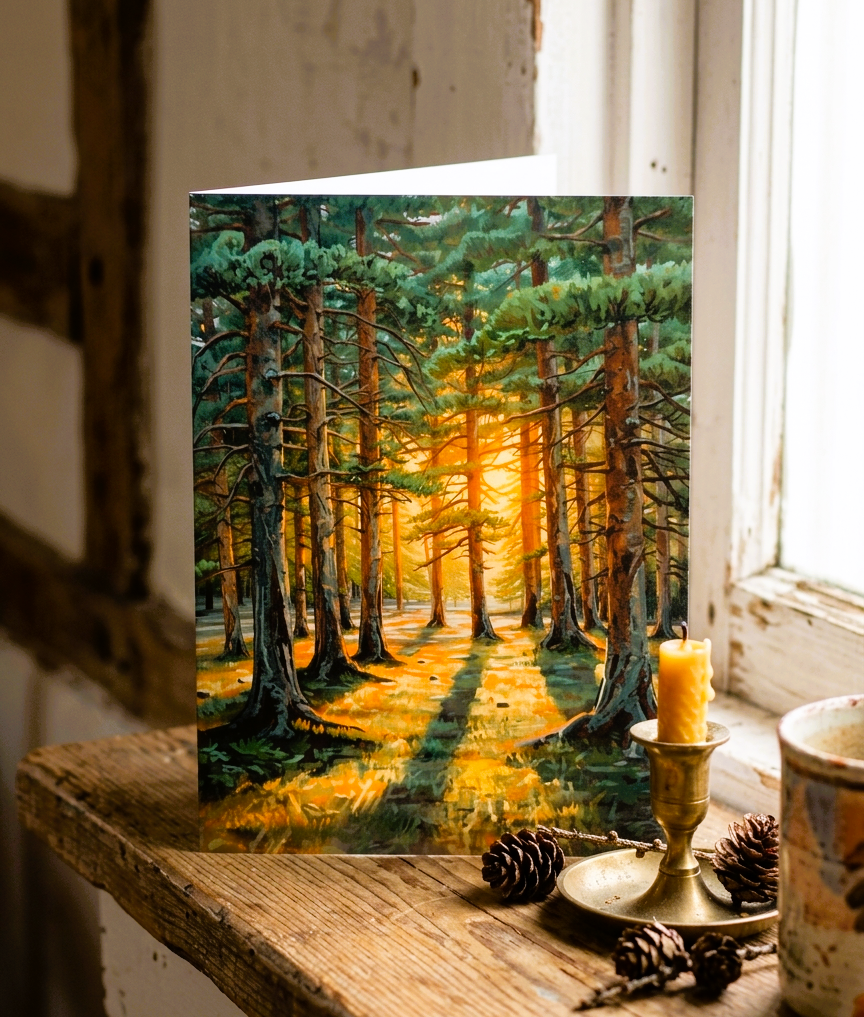 Pine Tree Note Cards | Handmade Nature  Stationery Set
