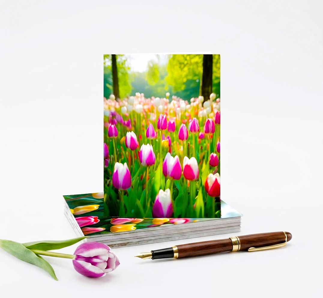 Tulip Note Cards | Handmade Nature Stationery Set