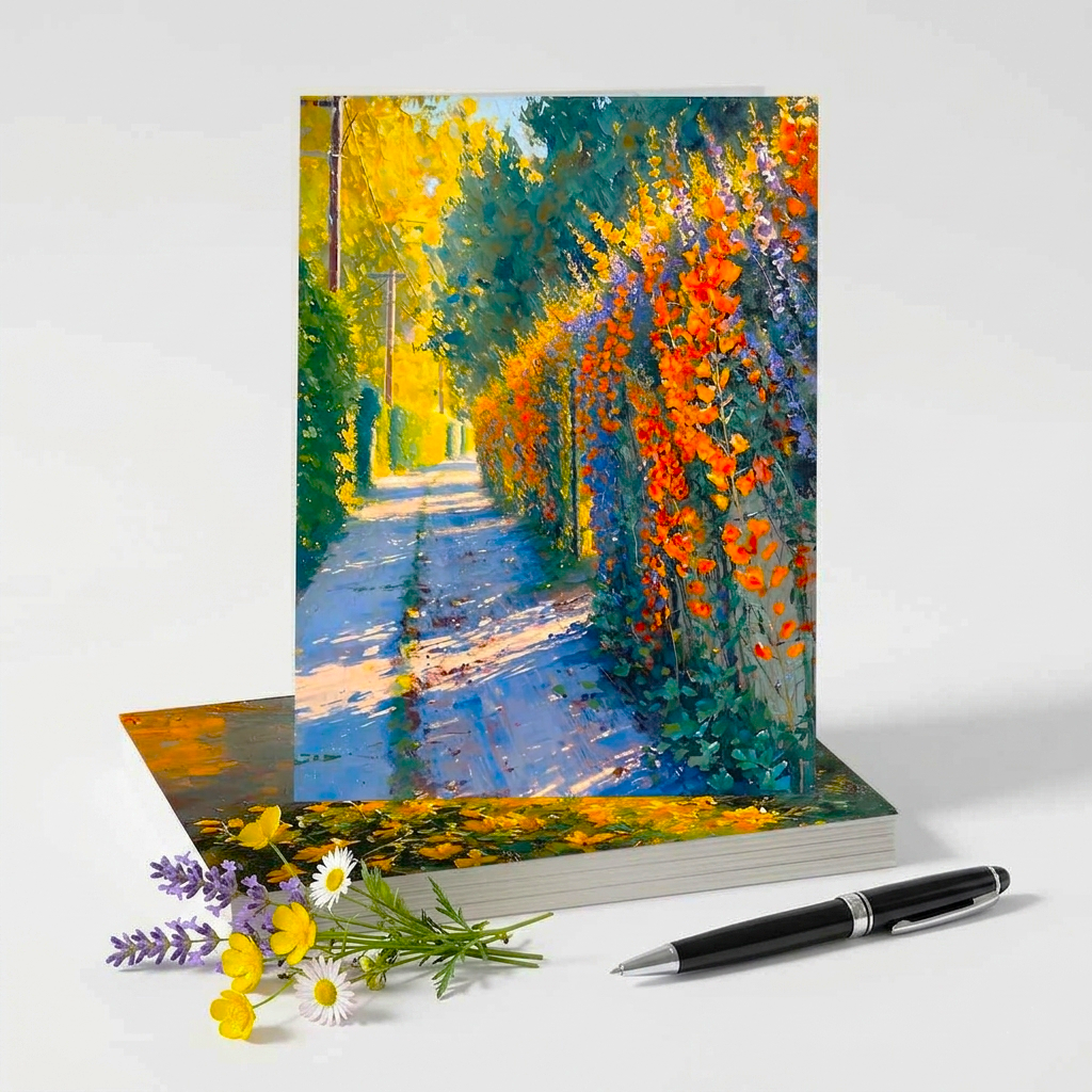 Wildflower Path Note Cards | Handmade Nature Stationery Set