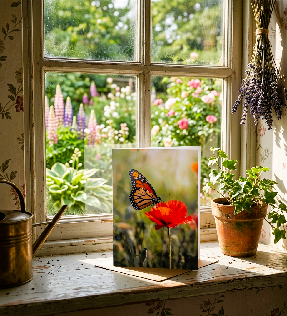 Butterfly Note Cards | Handmade Nature Stationery Set
