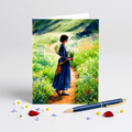 Wildflower Stroll Note Card | Handmade Nature Stationery