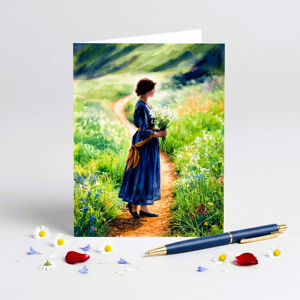 Wildflower Stroll Note Card | Handmade Nature Stationery