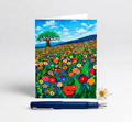 Floral Meadow Note Card | Handmade Nature Stationery
