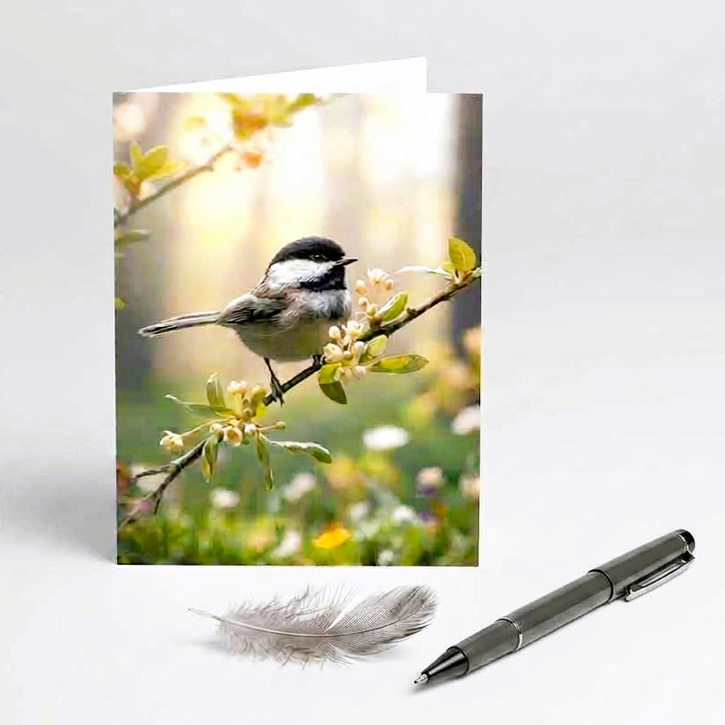 Spring Songbird Note Card | Handmade Nature Stationery