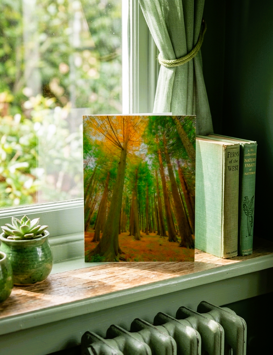 Green Forest Note Cards | Handmade Nature Stationery Set