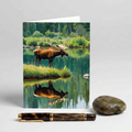 Moose Reflection Note Card | Handmade Nature Stationery