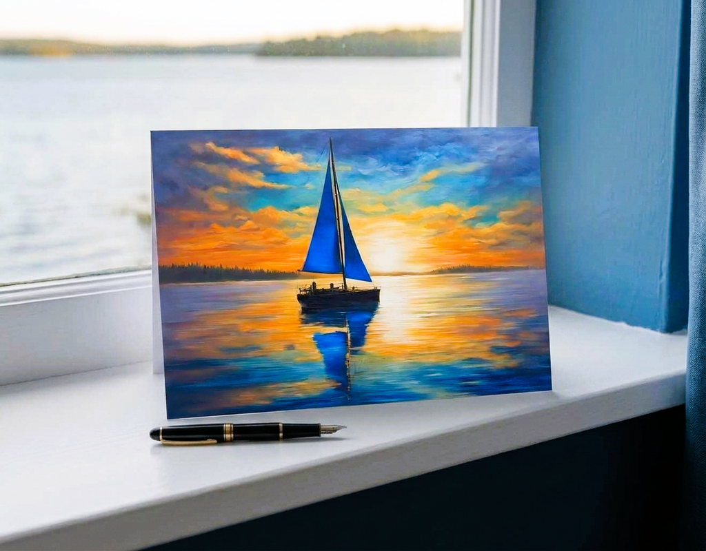 Sailboat Note Cards | Handmade Nature Stationery Set