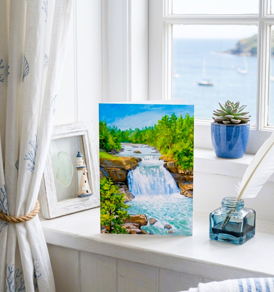 Waterfall Note Cards | Handmade Nature Stationery Set