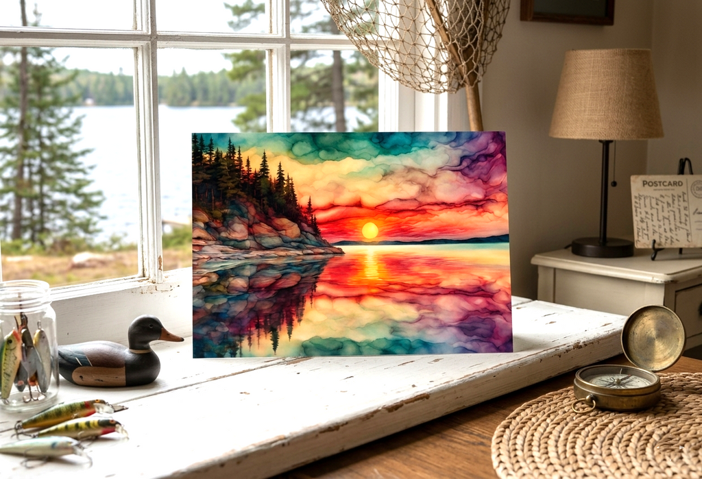 Vivid Sunset Note Card | Handmade Nature Stationery