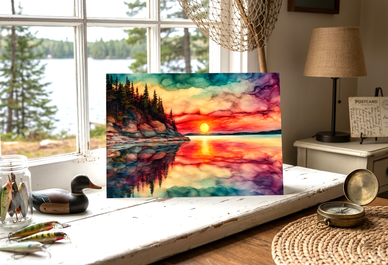 Vivid Sunset Note Card | Handmade Nature Stationery