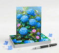 Blue Hydrangea Note Cards | Handmade Nature Stationery Set