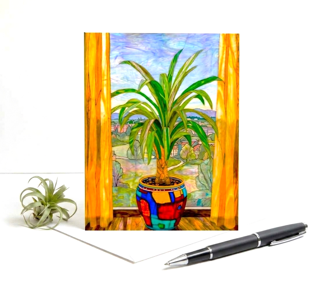 Window Plant Note Card | Handmade Nature Stationery