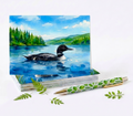 Loons On The Lake Note Cards | Handmade Nature Stationery Set