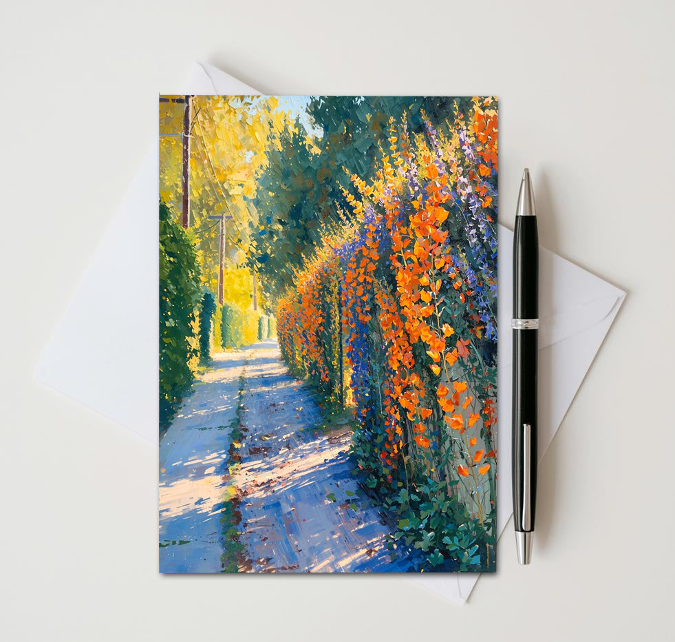 Wildflower Path Note Cards | Handmade Nature Stationery Set