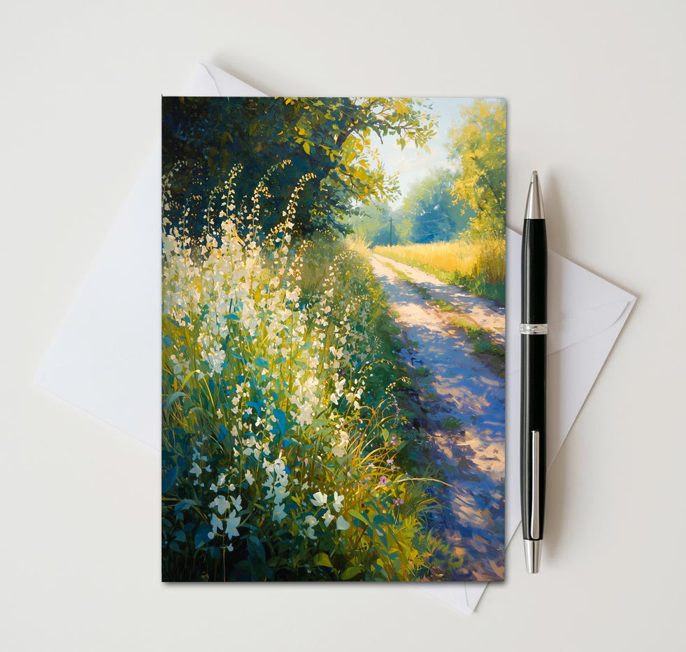 Wildflower Path Note Cards | Handmade Nature Stationery Set