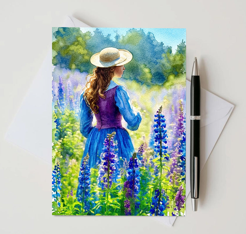 Wildflower Walk Note Card | Handmade Nature Stationery