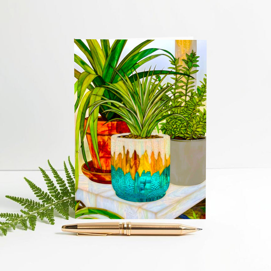 Houseplant Note Card | Handmade Nature Stationery Set