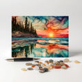 Sunrise On Lake Note Card | Handmade Nature Stationery