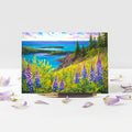 Lupine Lake Note Card | Handmade Nature Stationery