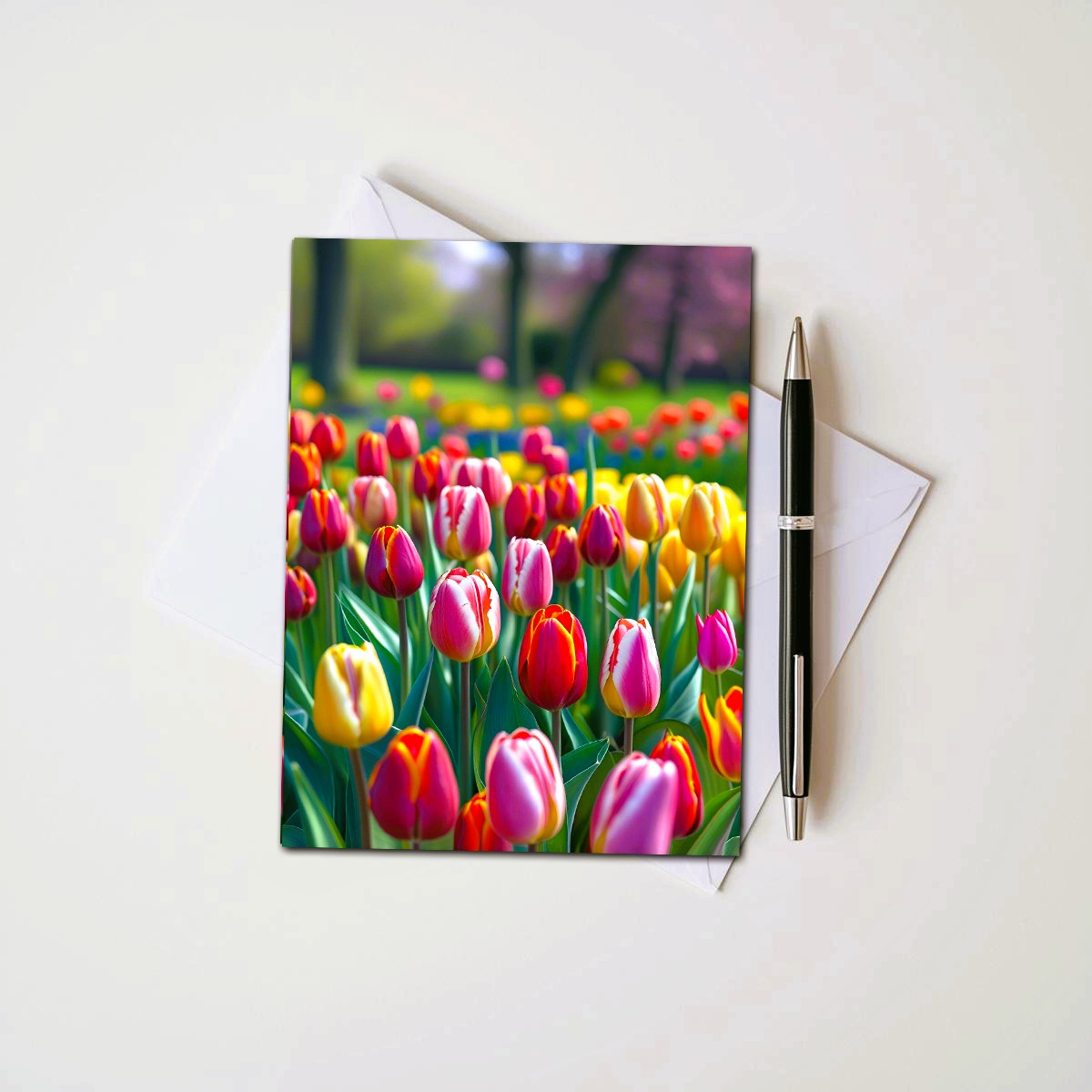 Tulip Note Cards | Handmade Nature Stationery Set