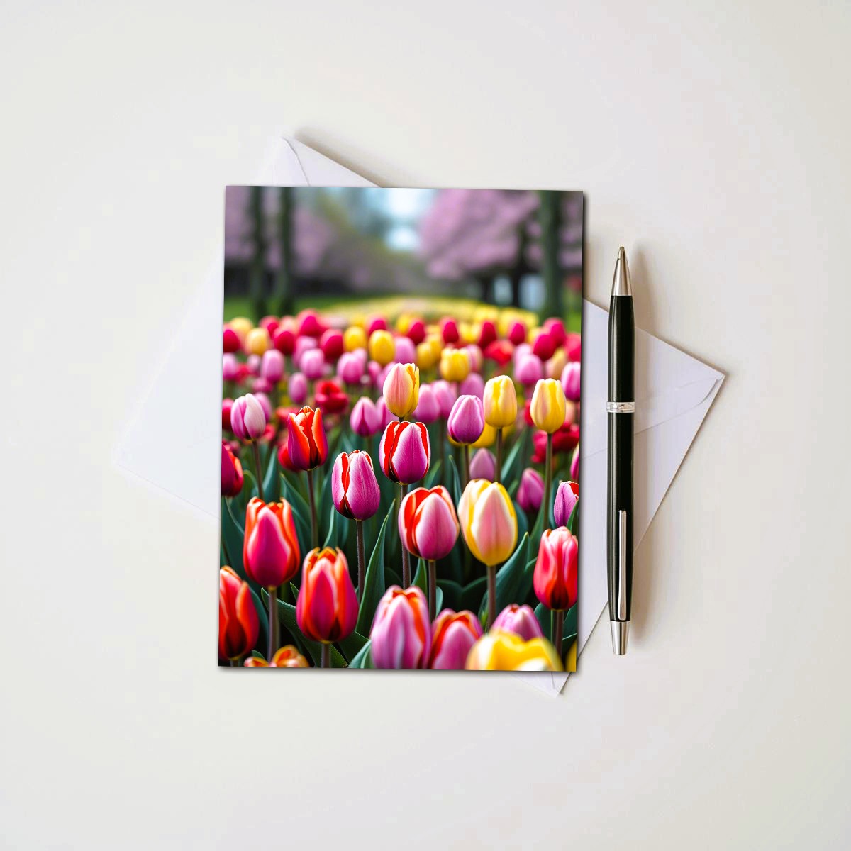 Tulip Note Cards | Handmade Nature Stationery Set