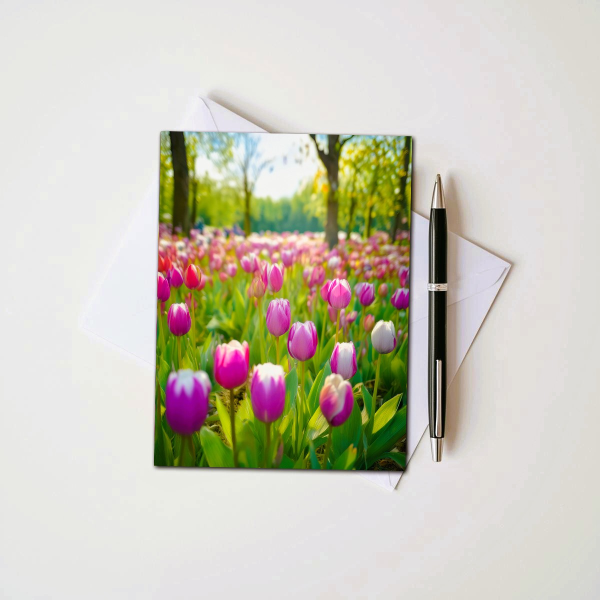 Tulip Note Cards | Handmade Nature Stationery Set