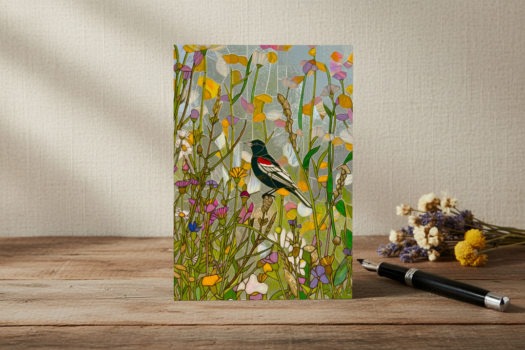 Vibrant Bird 5x7 Note Card