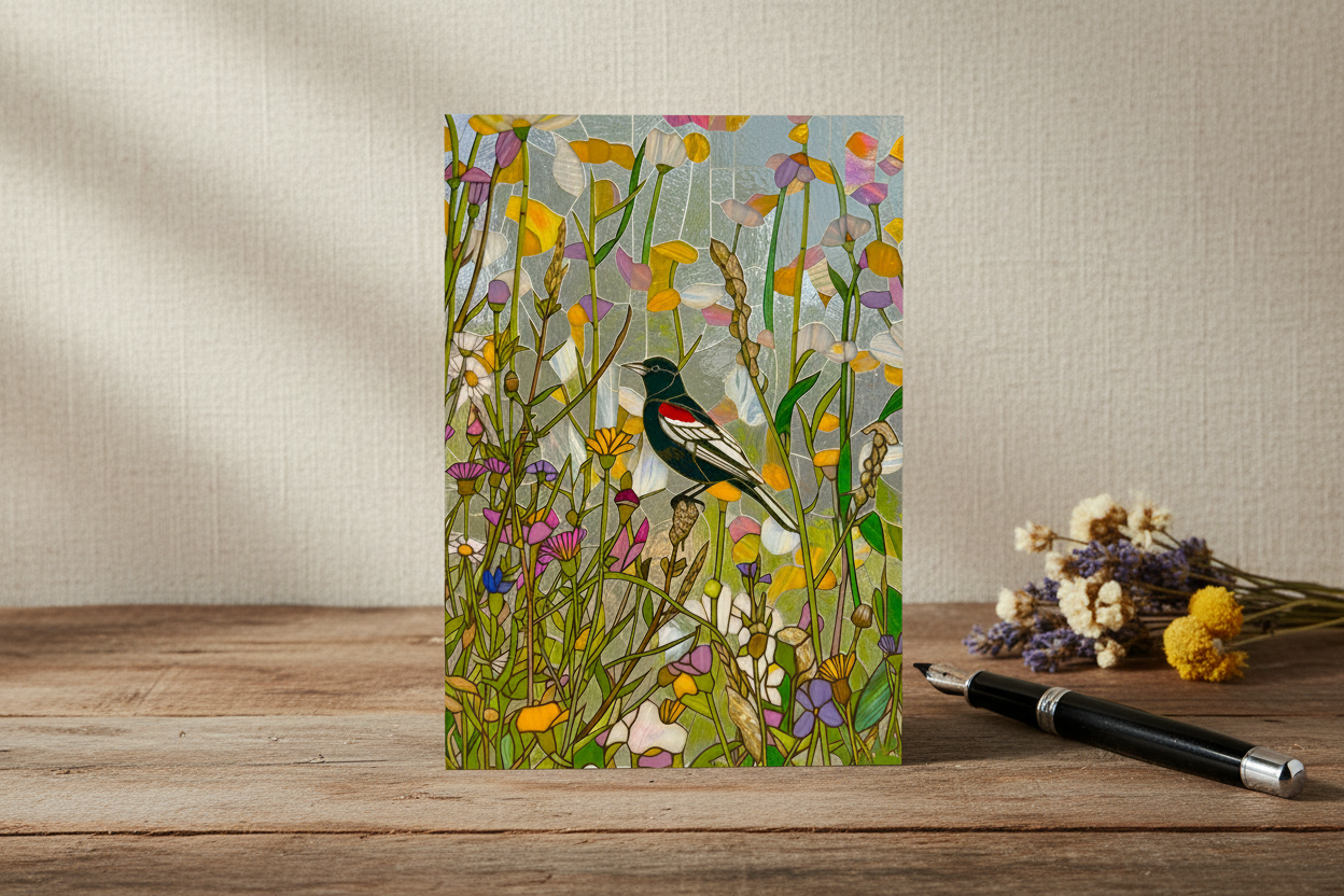 Vibrant Bird 5x7 Note Card
